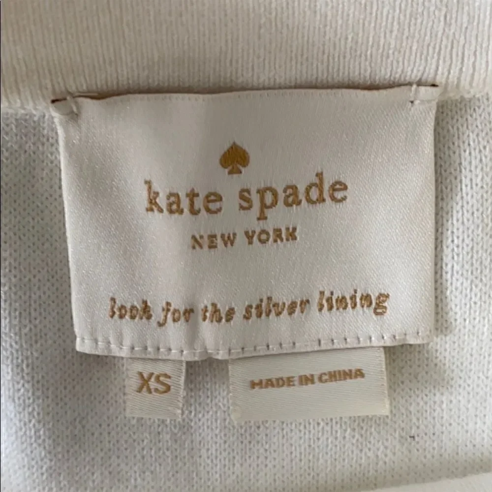 Kate Spade New York Bone White Fringe Trim Dress